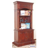 Indonesia furniture manufacturer and wholesaler Qobla open bookcase 2 door