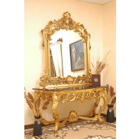 Indonesia furniture manufacturer and wholesaler Consol dormesus line with mirror and marble