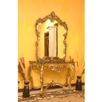 Indonesia furniture manufacturer and wholesaler Consol daniel + mirror with marble