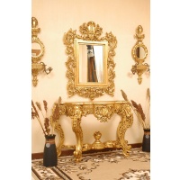 Indonesia furniture manufacturer and wholesaler Consol marie antoinette with mirror and marble