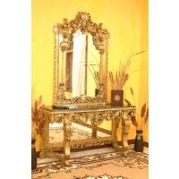 Indonesia furniture manufacturer and wholesaler Consol napoleon + mirror with marble