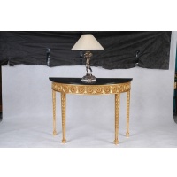 Indonesia furniture manufacturer and wholesaler Console sheraton half round top marble